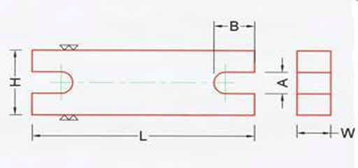 Rectangular Bars with Slots at the Ends